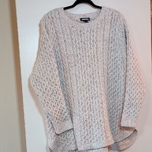 Lands' End Women's Textured Knit Sweater - Cream